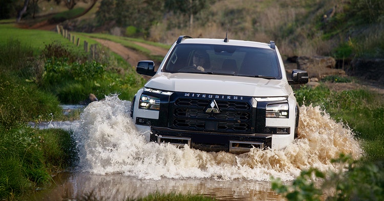Mitsubishi Triton ute front exterior view available on a novated lease through Maxxia in Australia.