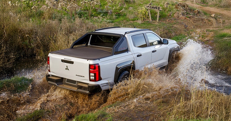 Mitsubishi Triton ute rear exterior view available on a novated lease through Maxxia in Australia.