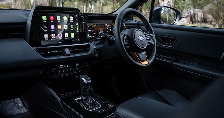 Subaru Outback front interior view dashboard. Contact Maxxia for Subaru Outback novated lease today.