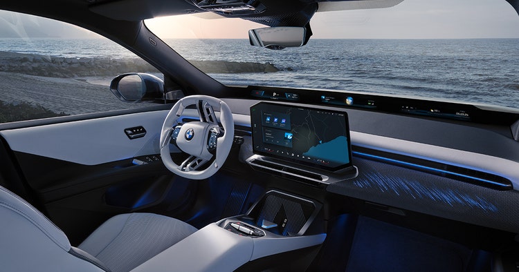 BMW iX3 front seat cabin. Contact Maxxia novated lease team and novate a BMW iX3 through Maxxia today.