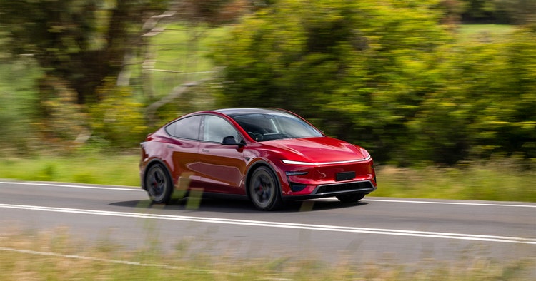 Tesla Model Y Juniper exterior rear view available on a novated lease through Maxxia in Australia.