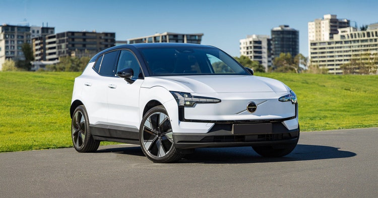 Volvo EX30 exterior front view. Contact Maxxia novated lease team today for a Volvo EX30 novated lease.