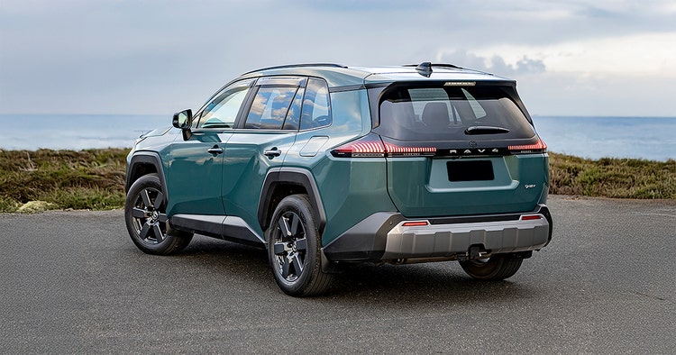Toyota RAV4 exterior rear view. Contact Maxxia novated lease team today for a Toyota RAV4 novated lease.