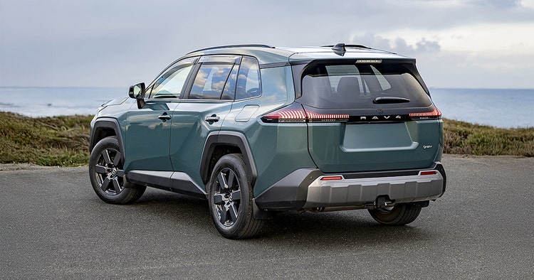 Toyota RAV4 rear exterior view available on a novated lease through Maxxia in Australia.