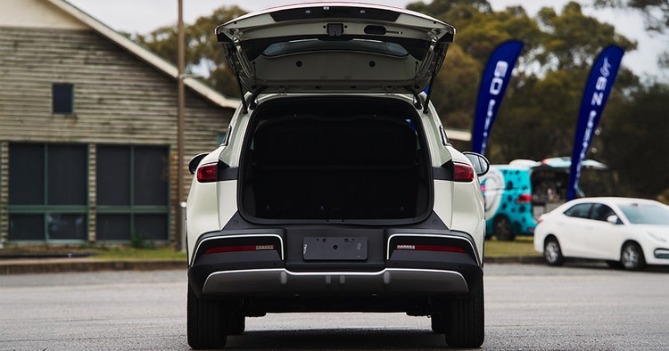 BYD ATTO 2 interior boot view available for a novated lease in Australia with Maxxia