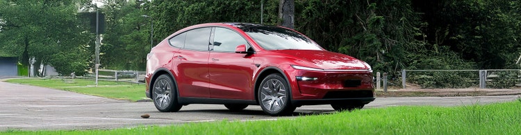 Tesla Model Y L electric exterior front view available on a novated lease through Maxxia in Australia.