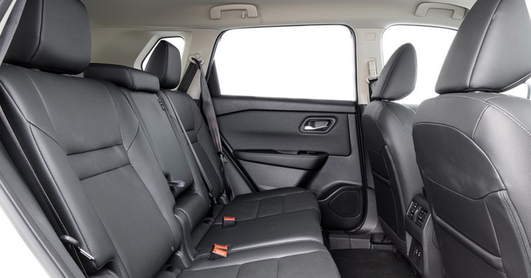 Nissan X-Trail second row interior cabin view available on a novated lease through Maxxia in Australia.