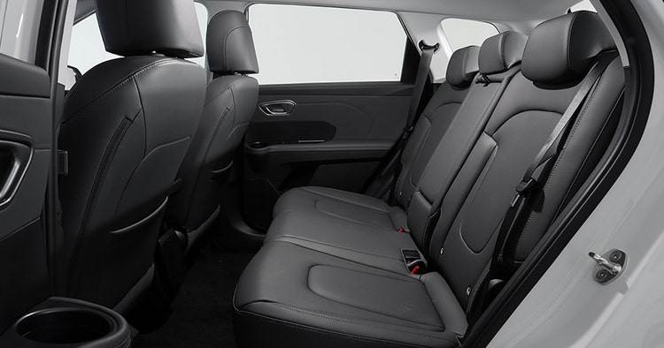 Hyundai ELEXIO electric second row interior cabin view available on a novated lease through Maxxia in Australia.