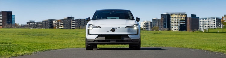 Volvo EX30 exterior front view. Contact Maxxia novated lease team today for a Volvo EX30 novated lease.