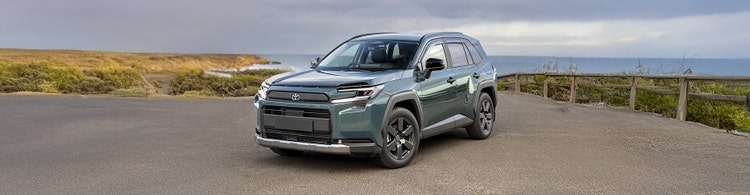 Toyota RAV4 front exterior view available on a novated lease through Maxxia in Australia.