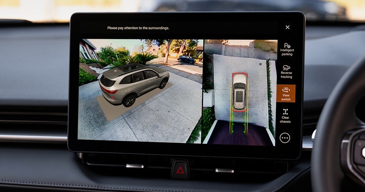 GWM Haval H6 infotainment screen. Novate a GWM Haval H6 today through Maxxia novated leasing.