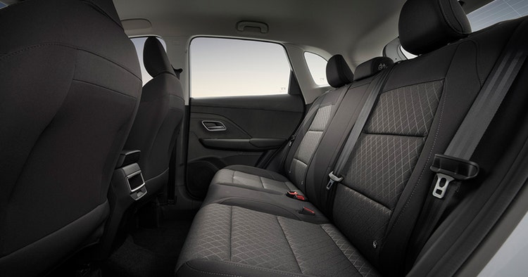 The rear seat inside MG ZS Hybrid available on a novated lease through Maxxia in Australia.