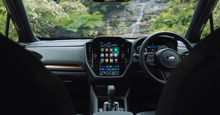 The Subaru Forester AWD Sport Hybrid dashboard.