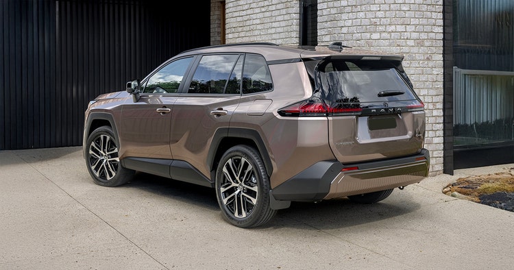 Toyota RAV4 rear exterior view available on a novated lease through Maxxia in Australia.