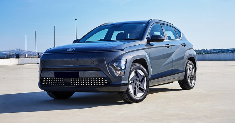 Hyundai KONA electric exterior front view available on a novated lease through Maxxia in Australia.