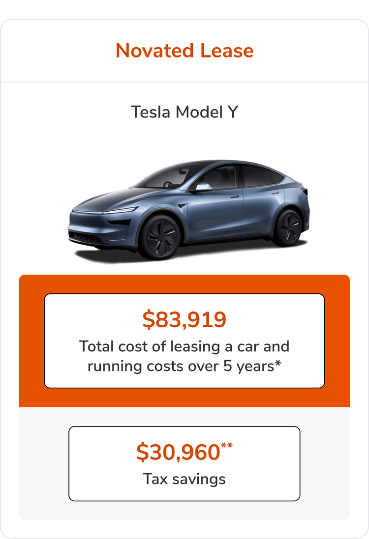 Tesla Model Y Novated Lease with Maxxia
