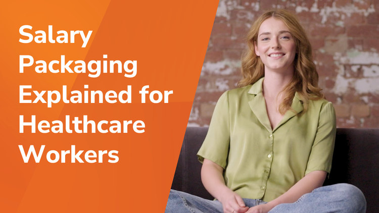 A woman explaining salary sacrifice for healthcare workers with Maxxia.