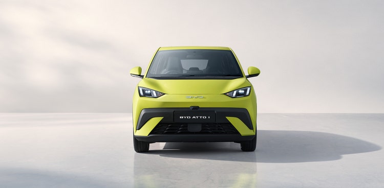 BYD ATTO 1 front exterior view available for a novated lease in Australia with Maxxia