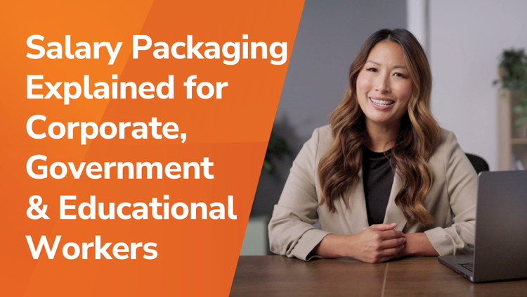 A woman explaining salary packaging for corporate, government and educational workers. Contact Maxxia salary sacrifice team.