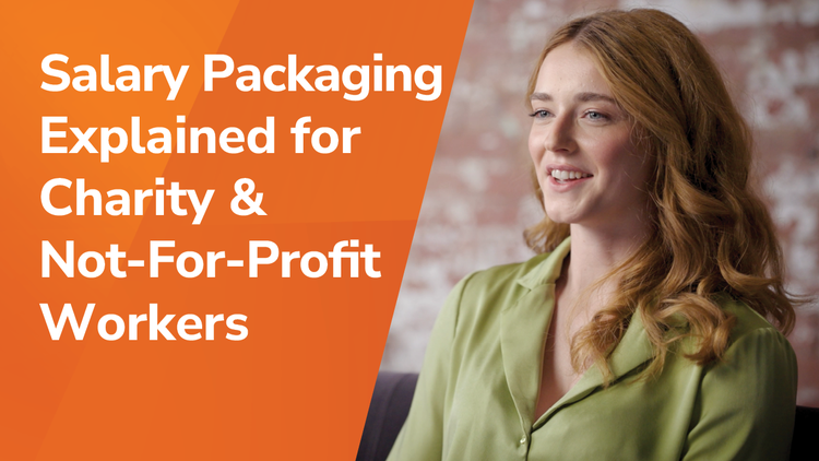 A woman explaining salary packaging for charity & not-for-profit workers. Contact Maxxia salary sacrifice team today.