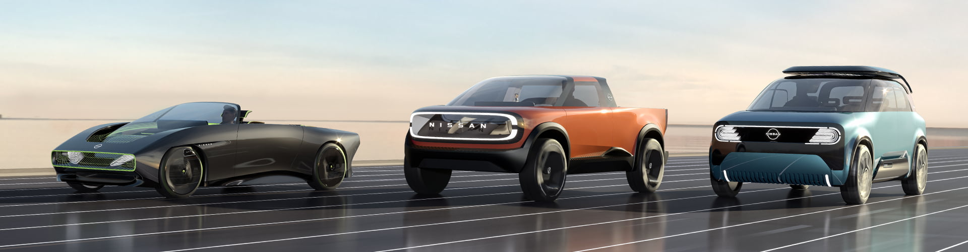 Nissan EVs 2030 x 3