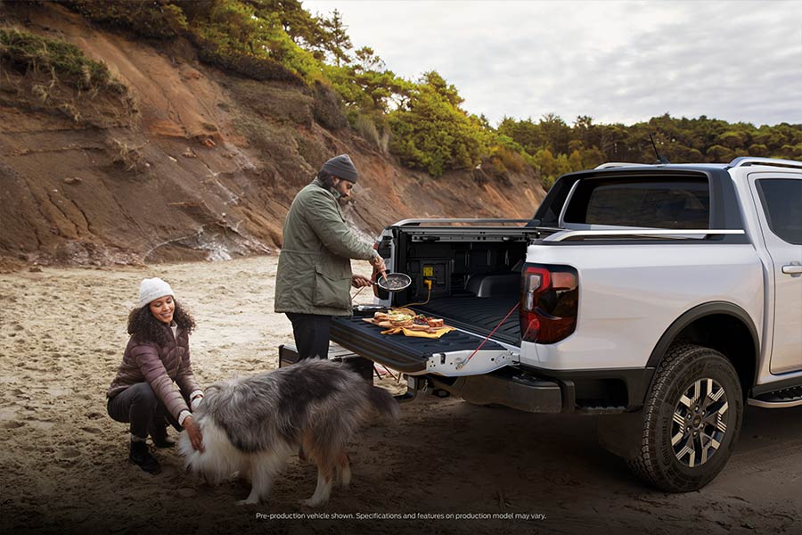 2025 Ford Ranger Plug-in Hybrid using power on beach