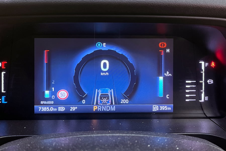 Ford Ranger Wildtrak 2.0 Bi-Turbo 2023 driver display