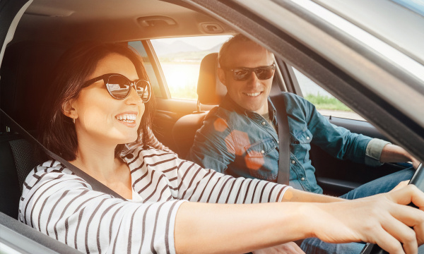 couple in car