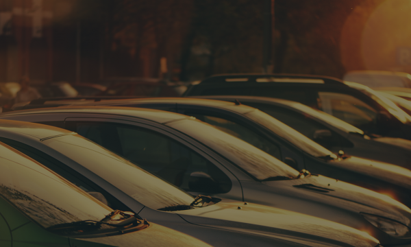 Cars parked in a row