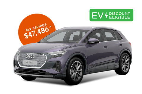 You can novated lease an Audi Q4 e-tron 45 Auto MY25 through Maxxia