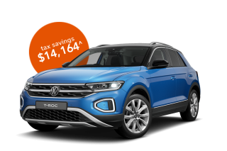Novate a Volkswagen T-Roc 110TSI Style D11 Auto MY25 through Maxxia and you could potentially save on tax.