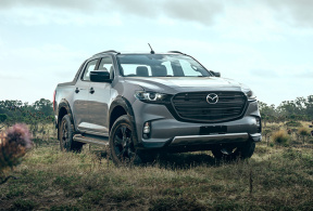 Mazda BT-50 in a park.